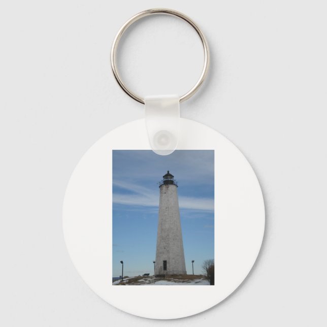 Five Mile Point Lighthouse New Haven CT  Harbor Keychain (Front)