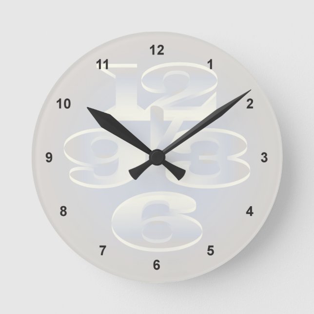 five minutes pearl round clock (Front)