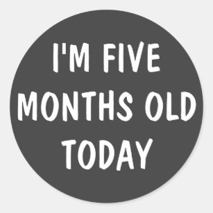 Five Month Baby Stickers Zazzle Five Month Baby Stickers Zazzle