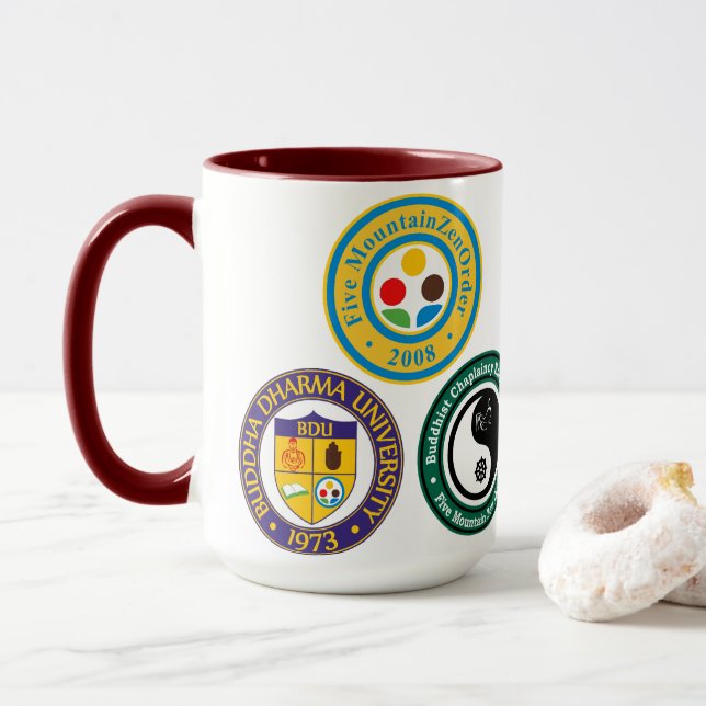 Five Mountain Zen Order Triad of Engagement Mug (With Donut)