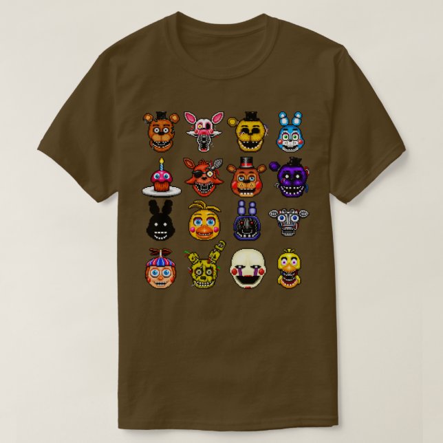 Five Nights at Freddys Pixel art collection T-Shirt (Design Front)
