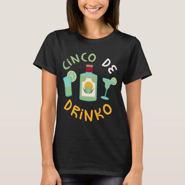 Five O' Clock Drink  Cinco De Mayo Party T-Shirt (Front)