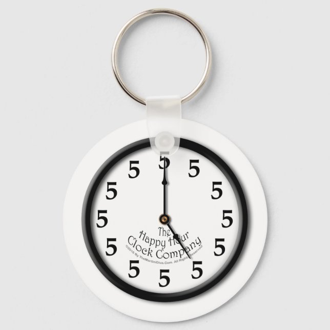 FIVE O'CLOCK CLOCK KEYCHAIN (Front)