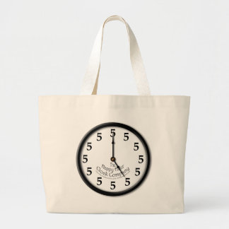 FIVE O'CLOCK CLOCK LARGE TOTE BAG