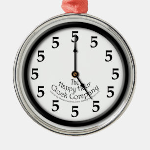 FIVE O'CLOCK CLOCK METAL ORNAMENT