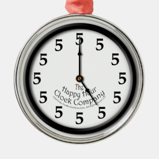 FIVE O'CLOCK CLOCK METAL ORNAMENT