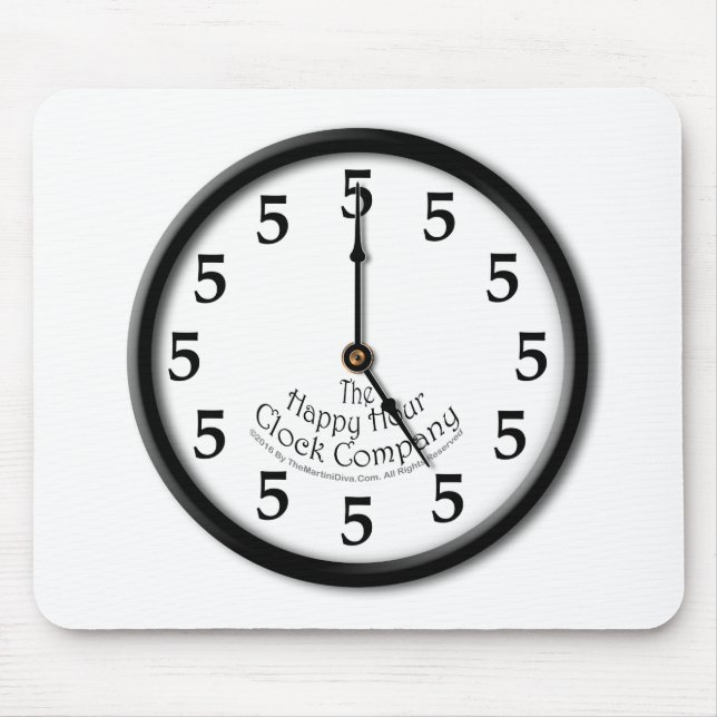 FIVE O'CLOCK CLOCK MOUSE PAD (Front)