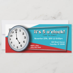 Five o'clock Party invitations