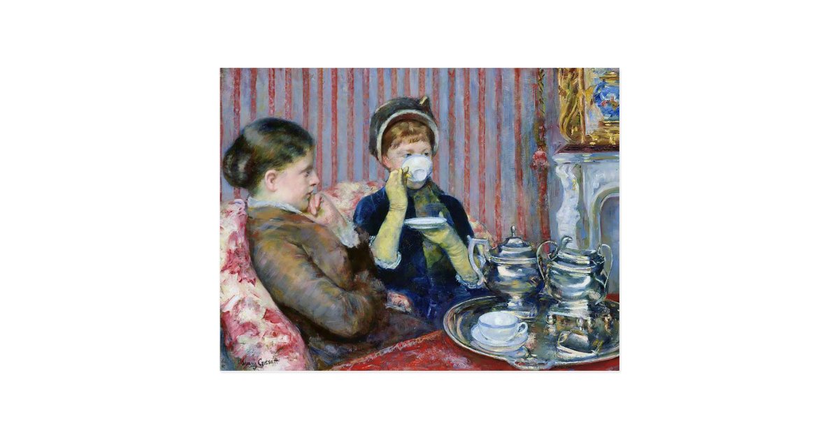Five O Clock Tea Mary Cassatt Fine Art Postcard Zazzle Com