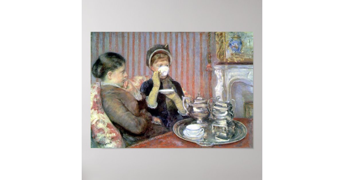 Five O'Clock Tea Mary Cassatt Fine Art Poster | Zazzle