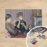 Five O'Clock Tea | Mary Cassatt Jigsaw Puzzle<br><div class="desc">Five O'Clock Tea (1880) by American impressionist artist Mary Cassatt. The original fine art piece is an oil on canvas. The painting shows two women seated in a formal drawing room for tea.

Use the design tools to add custom text or personalize the image.</div>