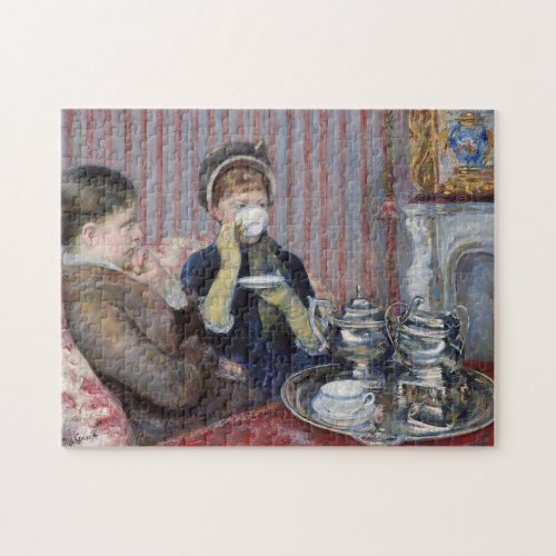 Five OClock Tea  Mary Cassatt Jigsaw Puzzle