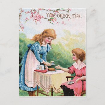 Five O'clock Tea Postcard by LadyLovelace at Zazzle