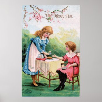 Five O'clock Tea Poster by LadyLovelace at Zazzle