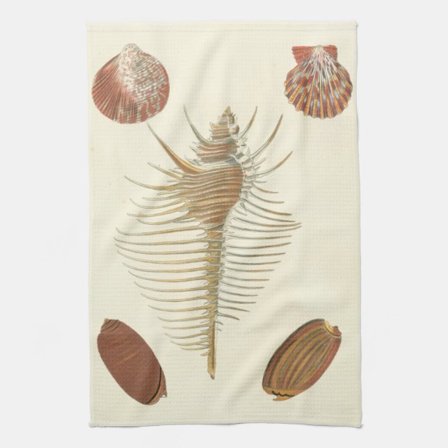 Five of a Kind Seashells Towel (Vertical)