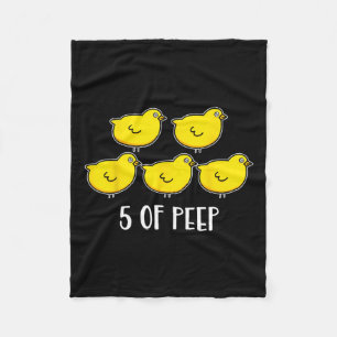 Five Of Peep Fun Respiratory Therapist Therapy Ven Fleece Blanket