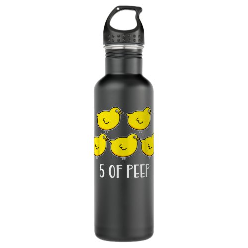 Five Of PEEP Funny Respiratory Therapist Therapy V Stainless Steel Water Bottle