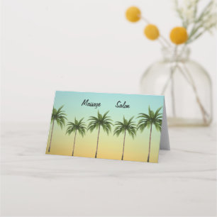 Five Palm Trees, beach life customizable       Loyalty Card