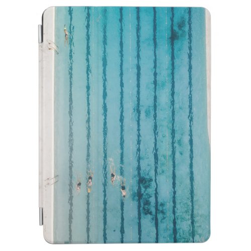 Five people swimming on pool iPad air cover