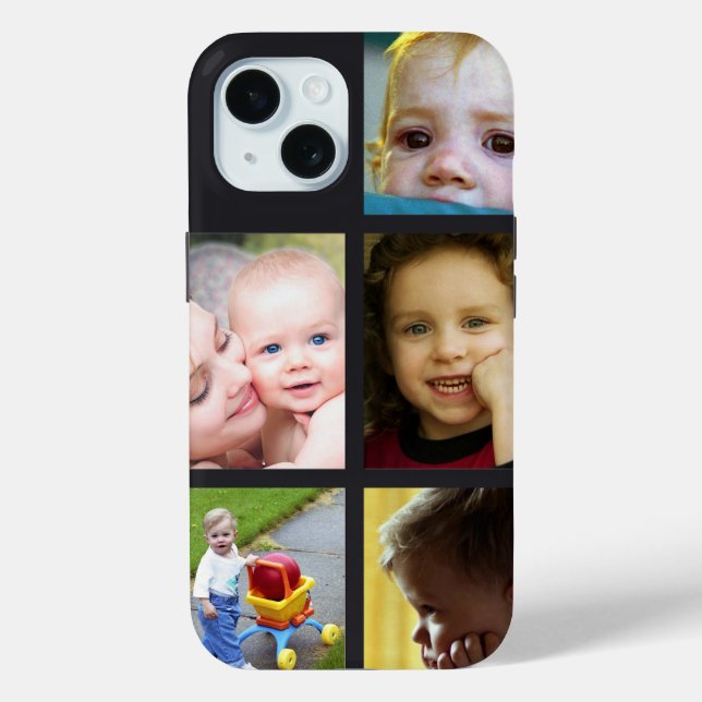 Five Personal Photos personalize Case-Mate iPhone Case (Back)