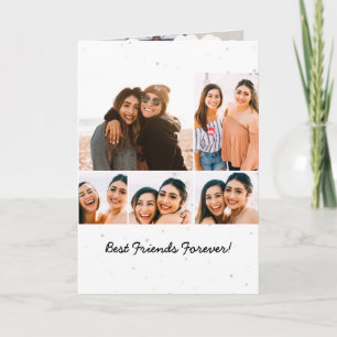 Five Photo Collage Best Friends Celebration Card