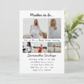 Five Photo Collage Inspirational Baby Shower Invitation (Standing Front)