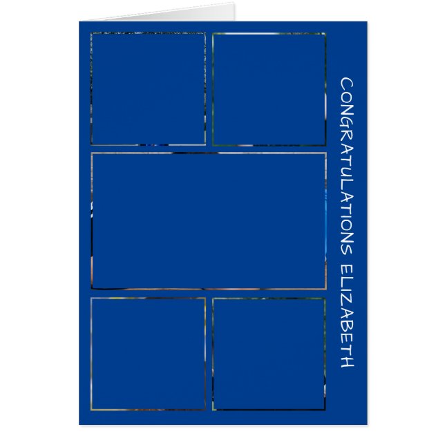 Five Photo Graduation Collage Congrats Card (Front)