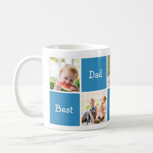 Five Photos Best Dad In The World  Coffee Mug