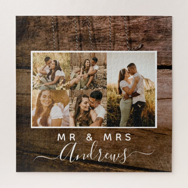 Five Photos of The Romantic Couple Puzzle (Vertical)