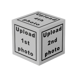 Five Photos on Gray Photo Cube
