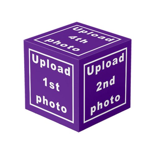Five Photos on Purple Photo Cube
