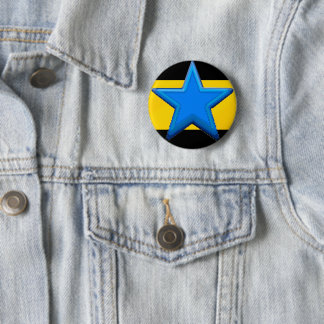 Five Point Blue Star  Button