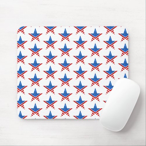 Five_point star American flag Mouse Pad