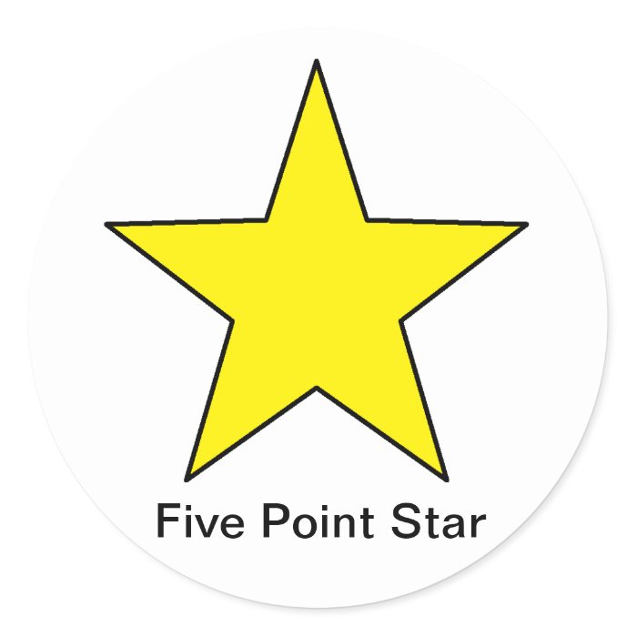 Five Point Star Sticker
