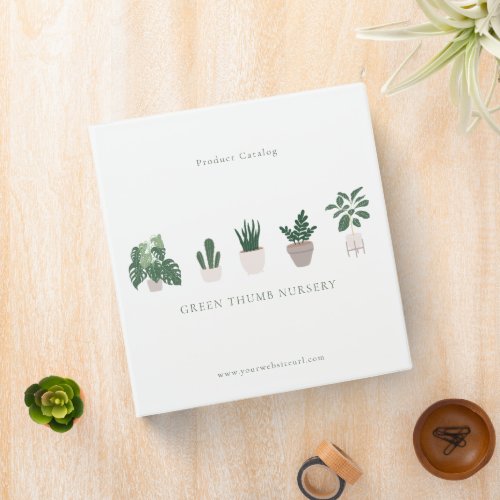 Five Potted Plants 3 Ring Binder