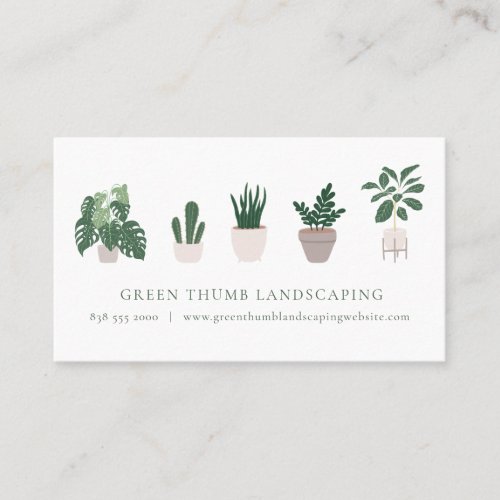 Five Potted Plants Business Card
