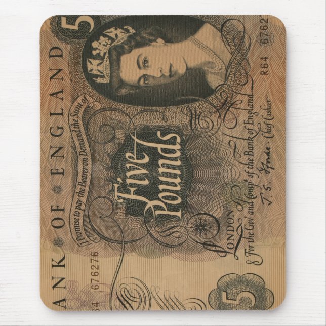 Five-pound note Stirling Mouse Pad (Front)