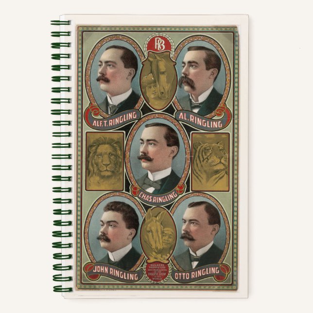 Five Ringling Brother's Bust Portraits Notebook (Front)