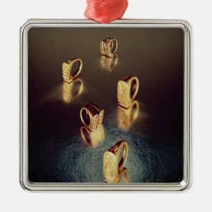 Five rings, from the Tomb of Tutankhamun Metal Ornament