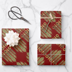 Five Rings The Pentateuch Cut-Out Stencil Motif 2 Wrapping Paper Sheets