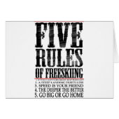 five rules of freeskiing (Front Horizontal)