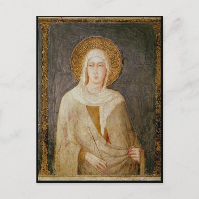 Five Saints, detail of St. Clare Postcard (Front)