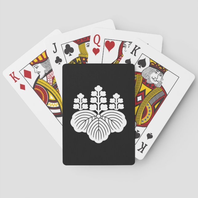 Five-seven paulownia crest poker cards (Back)