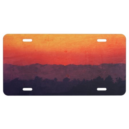 Five Shades Of Sunset Painting License Plate