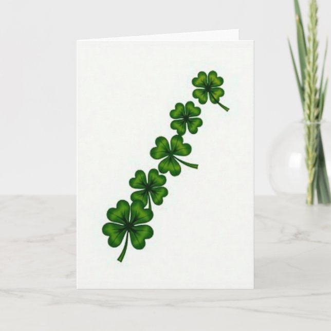 Five Shamrock Fortune Card (Front)
