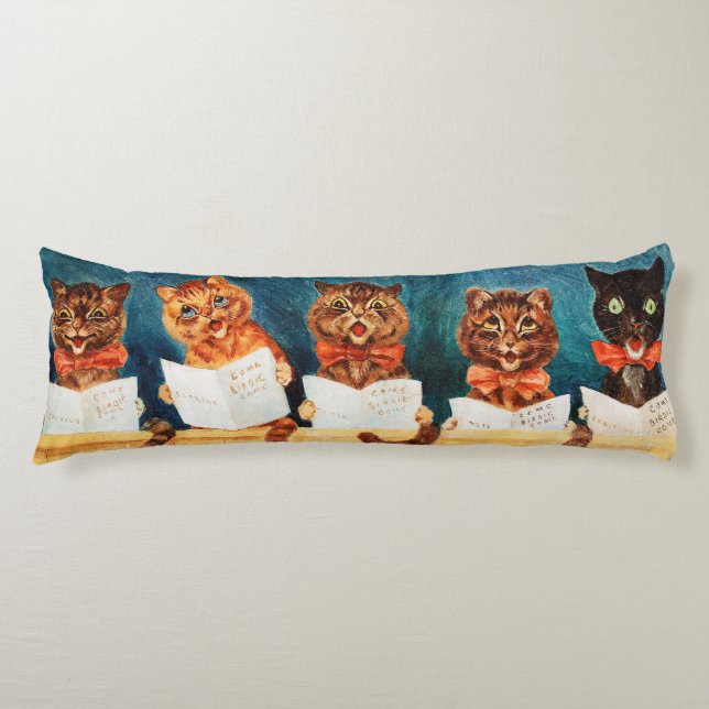 Five Singing Cats, Louis Wain Body Pillow (Front)