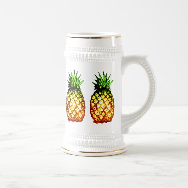 Five Sketchy Pineapples Beer Stein (Right)