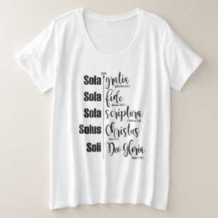 Five Solas Plus-Sized White Tee