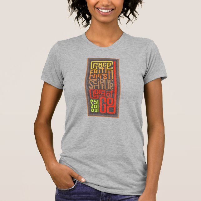 Five Solas Typography T-Shirt (Front)