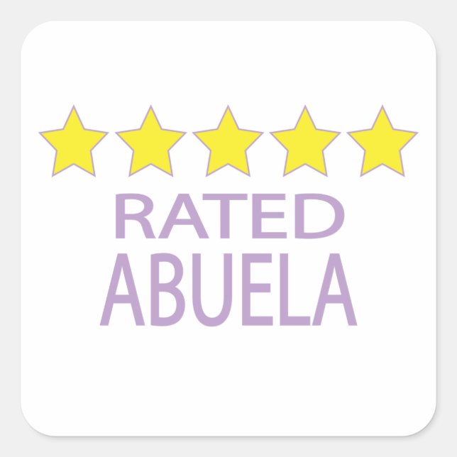 Five Star Abuela Square Sticker (Front)